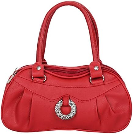 Clearance! Women Shoulder Bag, Neartime 2018 Fashion Pure color Zipper Handbag Soft Leather Satchel Tote Pleated Purse (❤️ 21cm(L)×6cm(W)×12cm(H), Red)