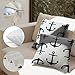 XXXFLOWER Anchor Pillow Cover Cushion Case 2 Pack Home Decorative Print Anchor Navy White Nautical Throw Pillowcases 18