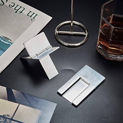 Stainless Steel Foldable Cigar Holder Cigarette Display Shelf Cigar Stand Rack for Cigarette Supplies, Silver (3 Pieces) - Thumbnail 6