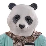 KINGMAS Halloween Panda Head Mask - Party Animal Latex Mask Toy Prop
