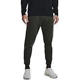 Under Armour Men's Jogger Rival Fleece Training Pants Baroque Green/Black Logo (US, Alpha, X-Large, Regular, Regular)