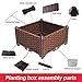 Hershii DIY Garden Raised Bed Plant Growing Container Kits Rectangular Plastic Vegetables Herbs Flowers Large Planter Box for Balcony, Patio, Backyard, Meadow – Brown – 46.06 X 30.7 X 8.66 Inchesthumb 3