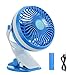 BestFire Clip On Fan, USB Battery Operated Clip Fan for Bed, Personal USB Clip Desk Fan with Stepless Speed, Rechargeable, 360 Degree Rotating for Baby Stroller, Car, Office, Outdoor, Traveling, Camp