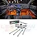 LEDGlow 4pc Orange LED Interior Footwell Underdash Neon Lighting Kit for Cars & Trucks - 7 Unique Patterns - Music Mode - 8 Brightness Levels - Auto Illumination Bypass Mode - Universal Fitment