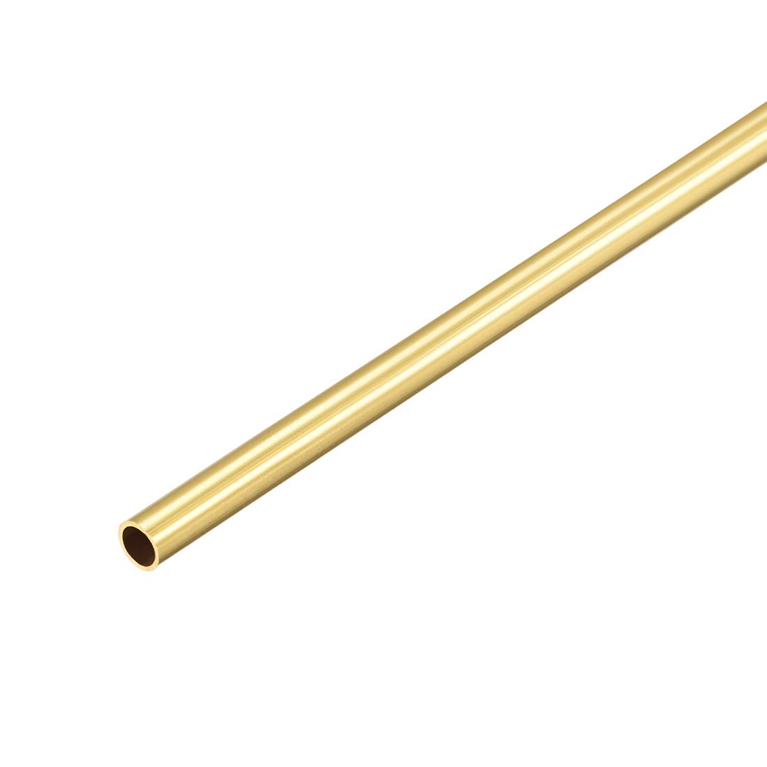 sourcing map Brass Round Tube, 300mm Length 5mm OD 0.5mm Wall Thickness, Seamless Straight Pipe Tubing