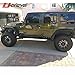 U-Drive Auto New 4 PCS Textured Steel Flat Fender Flares -A Fit 2007-2018 Jeep Wrangler JK (Drilling Required)