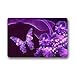 Mr. Six Custom Machine-Washable Door Mat Purple Butterfly And Flower Doormat Rug Cover Pad Outdoor Indoor 23.6Inch X 15.7Inch