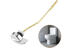 HONSNKS Toilet Handle Replacement Parts Kit Copper Side Mount Toilet Tank Flush Lever Handle, Universal THU068#CP Trip Lvr for St743S
