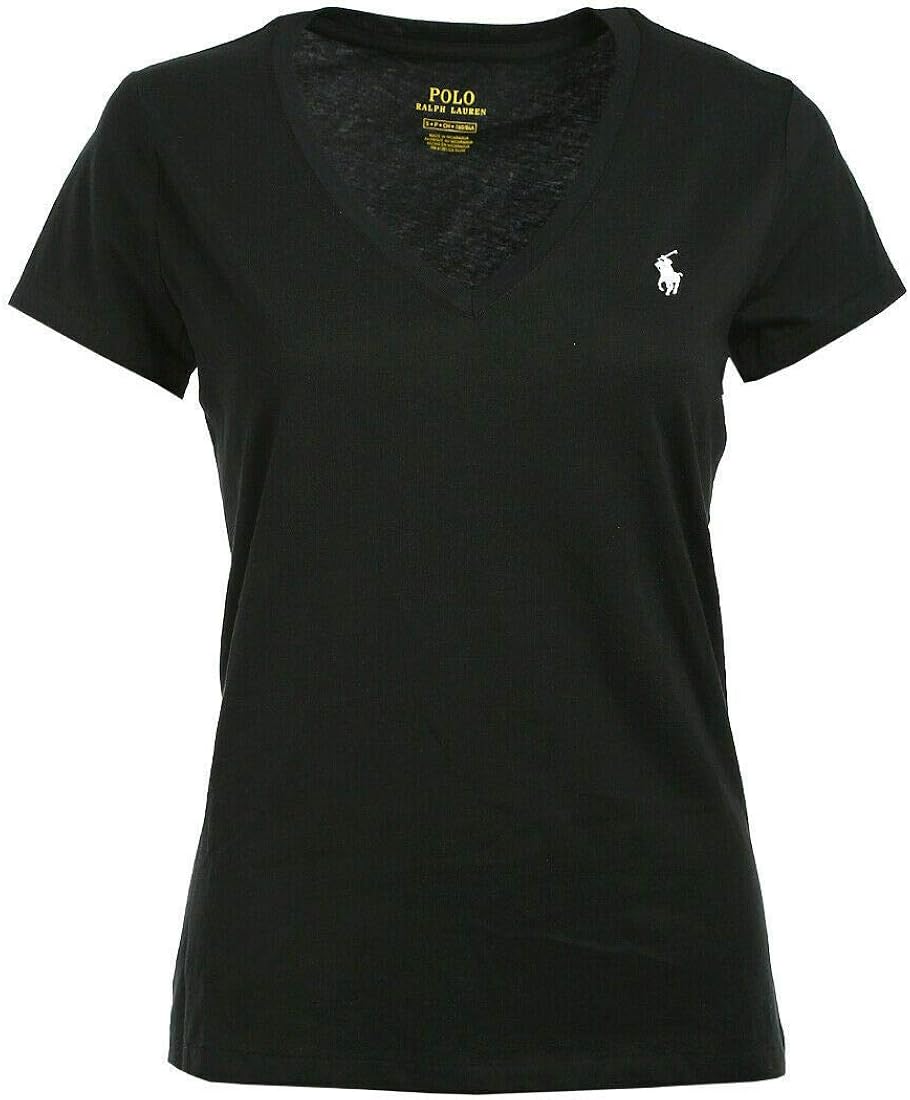 RALPH LAUREN Sport Women's Lightweight V-Neck T-Shirt: Clothing