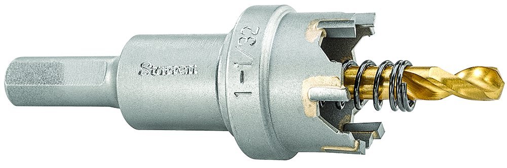 Starrett Tungsten Carbide Tipped Hole Saw, SM26 Sheet Metal Cutter With Arbor & Pilot Drill Bit