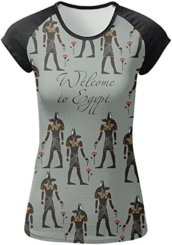 Egypt Pharaoah Funny Girl Printed T Shirt O-Neck Raglan T-Shirt Tees