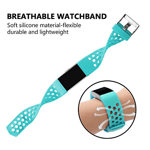image for iGK Silicone Replacement Bands Compatible for Fitbit Charge 2, Adjusta