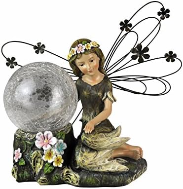 Solar Powered Fairy with Color Changing Glass Ball