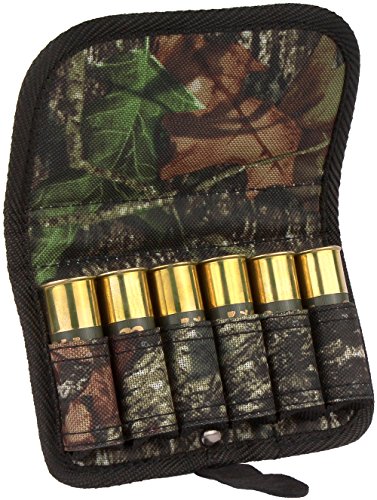 BronzeDog Ammo Pouch Bag Cartridge Belt Holder 12 16 Gauge Hunting Bag Shotgun Shell Holder (Black Oak Camo)
