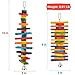 Coppthinktu Bird Toys, 2 Pack Parrot Bird Chew Toy with Bell, Parrot Bird Chew Toy Multicolored Wooden Block Bite Toys, Wooden Block Bird Parrot Toys for Small and Medium Birdsthumb 3