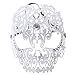 Coxeer Skull Masquerade Mask Christmas Metal Mask with Rhinestones