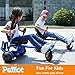 PELLIOT Heavy Duty Hoverboard Cart, Shock Absorption Hoverboard Seat Attachment for Kids Adult, Go Kart Conversion Kit for Hoverboards (Blue)