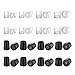 Frienda 16 Pairs High Heel Protectors Heel Tip Replacements Caps, Black and Clear
