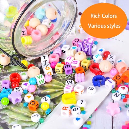Conjunto pulseira infantil com contas faça você mesmo pulseira com contas, contas de joias, adequado para crianças e meninas