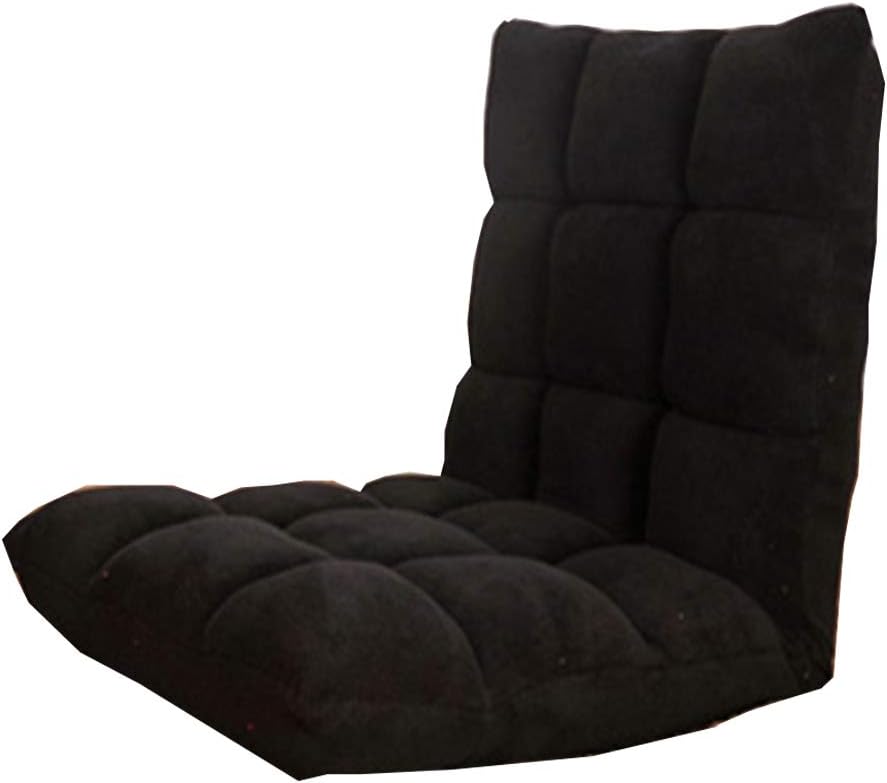 waot Adjustable Floor Chair Sofa Recliner Lounge Home Essential/lovers Folding Sofa a Lazy Man Sofa (Black)