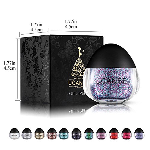 image for UCANBE Glitter Snot for Body Face Paint, Sparkling Shimmer Eye shadow 