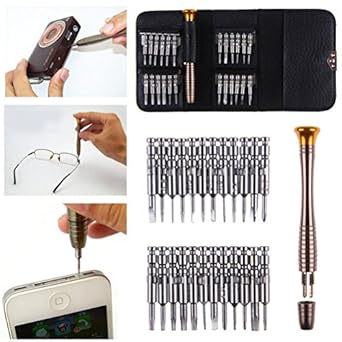 TECHTEST 25 in 1 Precision Screwdriver Multi Pocket Repair Tool Kit