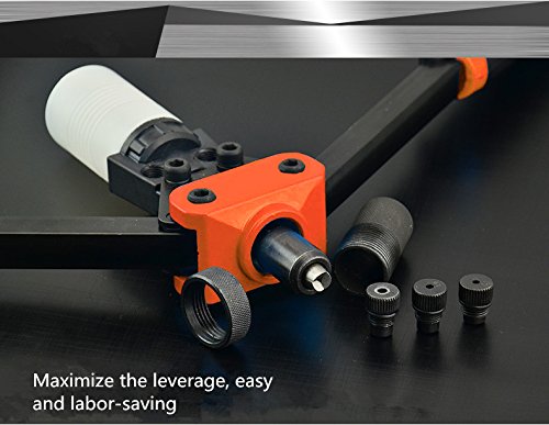 Heavy Duty Rivet Gun-Pop Rivet Gun 13-inch Hand Riveter Riveting Tool for 1/4" 1/8" 3/16" 3/32" 5/32" Rivets Kit