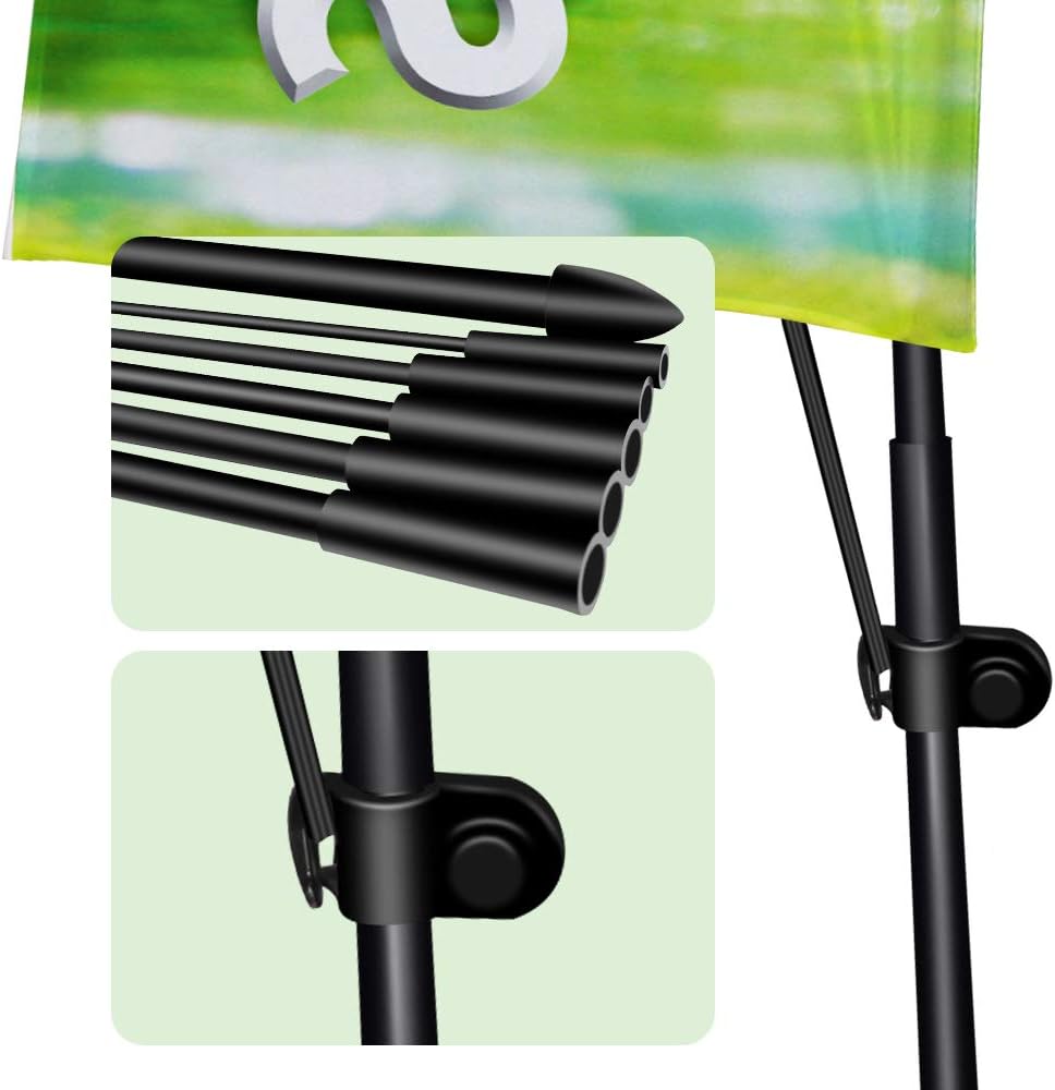 QSUM Sandwich Feather Flag,8FT Sandwich Advertising Swooper Flag with Pole Kit, Ground Spike, Signs for Businesses and Storefronts - Image 5