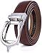Marino Men’s Genuine Leather Ratchet Dress Belt with Open Linxx Buckle, Enclosed in an Elegant Gift Box - Brown - Style 150 - Custom: Up to 44