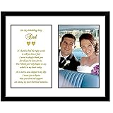 Father Thank You Wedding Gift - Thank You Poem from Son or Daughter in 8x10 Inch Frame with Room for a Photo