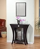 Cappuccino Finish Console Sofa Entry Table with Drawer ()