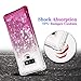 Ruky Galaxy Note 9 Case, Galaxy Note 9 Glitter Case, Gradient Quicksand Series Reinforced Corners TPU Bumper Cushion Protective Shockproof Bling Heart Liquid Case for Galaxy Note 9 - Gradient Pink