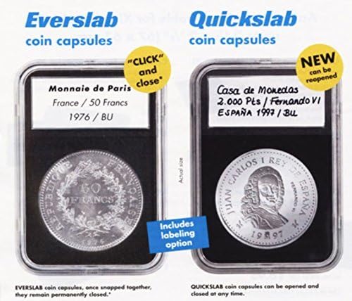 LightHouse Pack of 5 Quickslab 19 mm Graded Coin Slabs US/Canadian Penny Holders