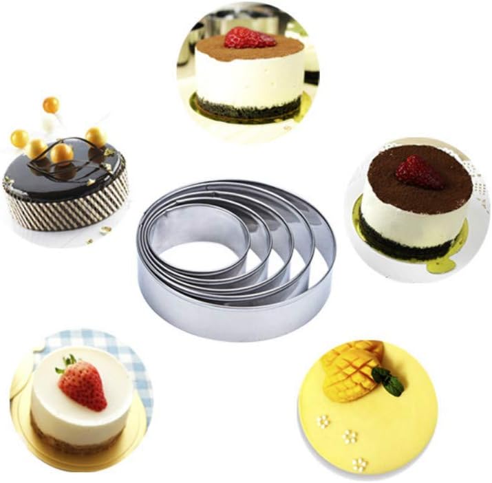 5Pcs Round Cookie Cutter Fruit Cutter Vegetable Cutters Cake Cutters