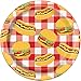 Unique Burger BBQ Picnic Party Supplies Bundle | Large Red Gingham Paper Plates and Luncheon Napkins | Small Plates & Napkins in Images no Longer Included