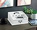 Organize It All Charging Station Dock & Organizer with Drawer | Multi-Use | Phone & Tablet | Desktop | Countertop | Organizer and Storage | Office | Bedroom | White