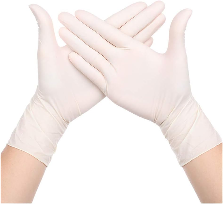 Nitrile Exam Gloves,100 Pcs Comfortable Disposable Exam Gloves Protective - Safety, Powder Free, Latex Free Blue (M)