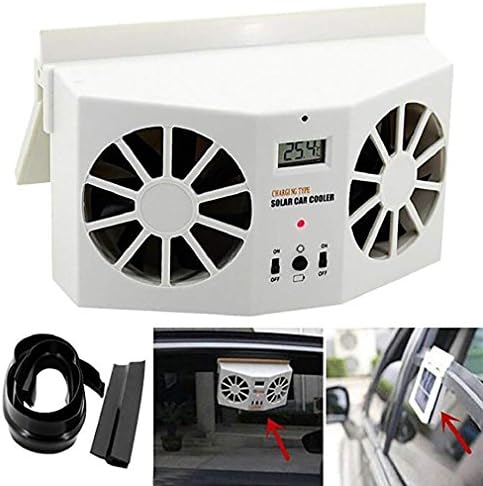 Solar Powered Exhaust Fan Car Gills Car Cooler Auto Ventilation Fan Dual-Mode Power Supply High-Power