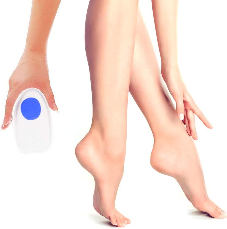 Silicone Gel Heel Cup, Shoe Inserts for Plantar Fasciitis, Heel Spurs & Heel Pain Foot Care: Health & Personal Care