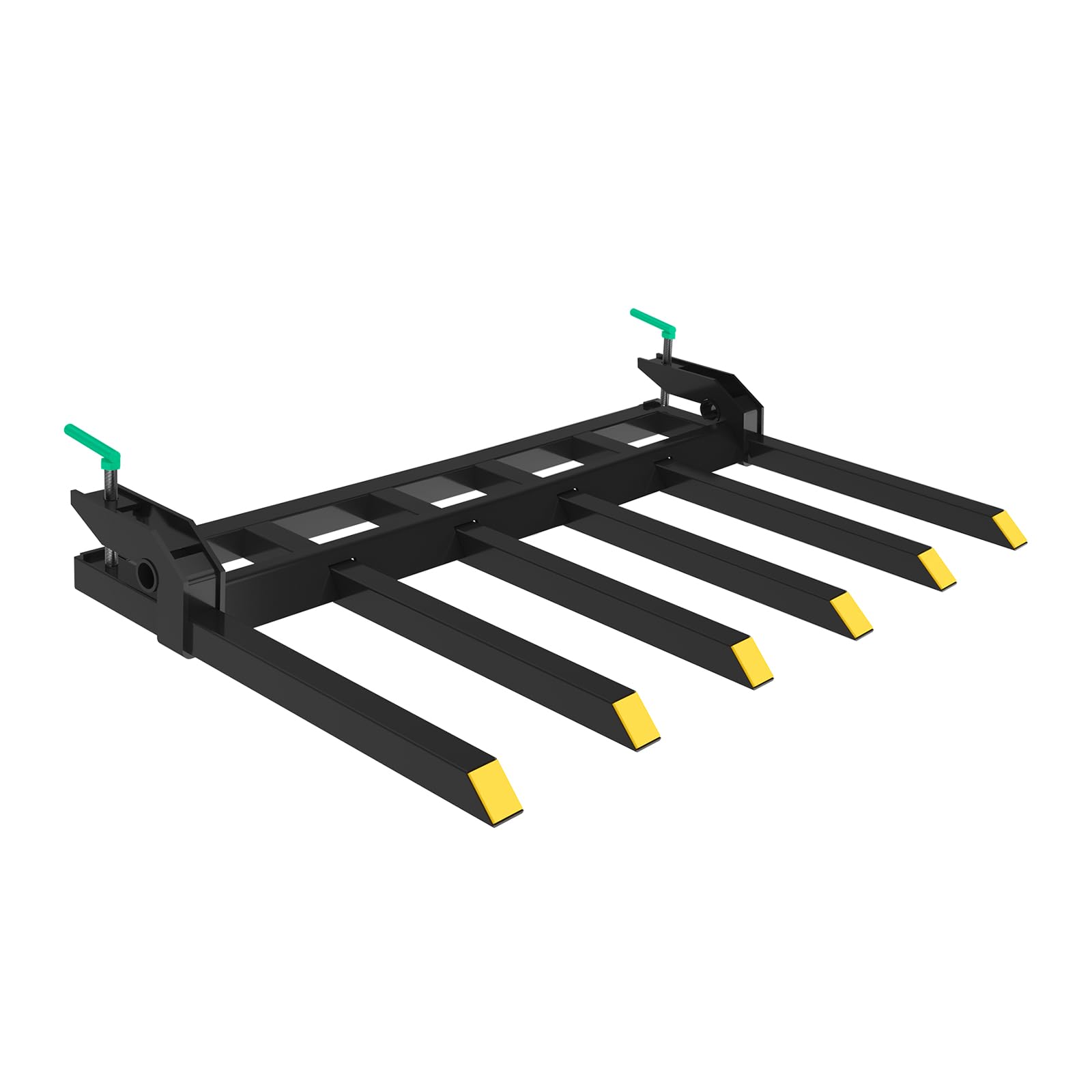 Photo 1 of **SCRAPES**Clamp on Debris Forks to 60" Bucket, 4000 Lbs Capacity Heavy Duty Clamp on Pallet Forks Attachment for Skid Steer Tractor Loader, Lift Logs Lumber Hay Construction Materials