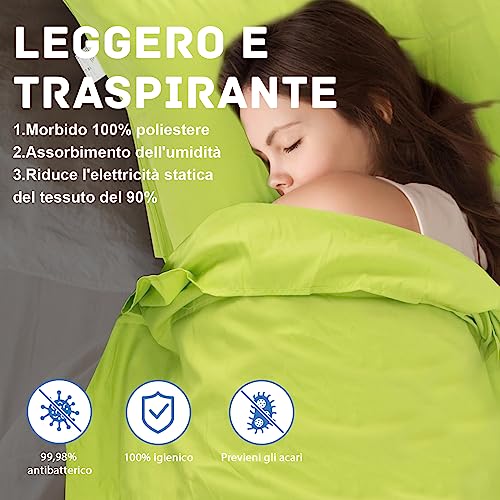JAICOM c Sleeping Bag, Ultralight and Compact Travel Sheet, 220 x 90 cm, Cotton Sheet Sack, Ideal for Camping, Hiking, Hostel and Business Travel