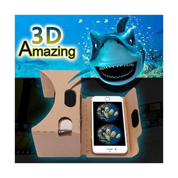 Google Cardboard, 3D VR Headsets DIY Virtual Reality box Glasses with Clear Optical Lens and Comfortable Head Strap for All 4-6 Inch Smartphones (VR2.0 Yellow, 1Pack) - Image 5