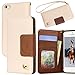 iPhone 5s case,iPhone SE case,iPhone 5 case,by HiLDA,Wallet Case,PU Leather Case,Credit Card Holder,Flip Cover Skin[Brown]