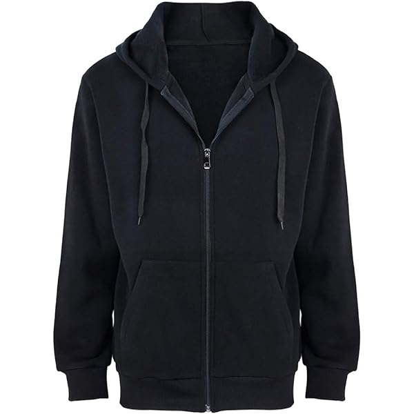 Men's Activewear Fleece Lined Ninja Mask Zip Up Gym Sport
