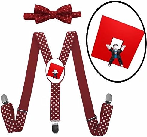 RO-BLOX Logo Fashion Kids Boys Girls Suspender Unisex Elastic Adjustable Suspender Y-Back Suspenders