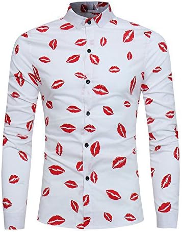 シャツ メンズ オシャレラペル スリムフィット リッププリント デザイン 長袖シャツ 通気性 快適 カジュアル 大きいサイズ 通勤 人気 ビジネス 通学 スリム プレゼント テーラード 春夏 吸汗速乾 5 好評 ジャケット