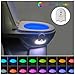 ROYFACC Rechargeable 16 Colors LED Toilet Light Motion Detection Bathroom Night Lights Sensitive Dusk to Dawn Lamp with Scented Piece