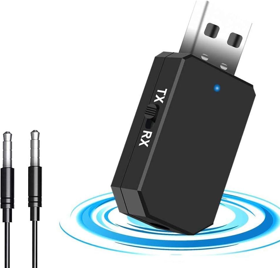TouchSKY Bluetooth Adaptateur 5.0，Adaptateur de dongle Bluetooth USB