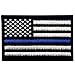 Tactical Embroidered Thin Blue Line USA Flag Fastener Hook & Loop Patch