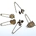 KLOUD City 5 Pcs Bronze Vintage Hijab Pins/Brooch Pins/Safety Pins